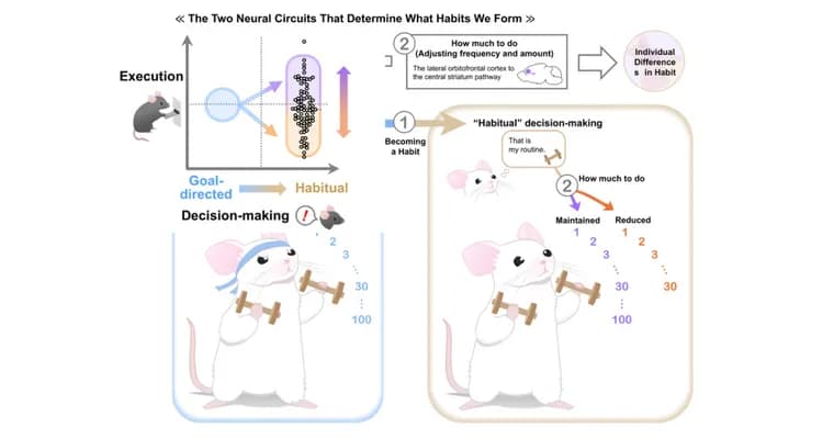 Kyoto University maps two brain circuits that drive habit formation