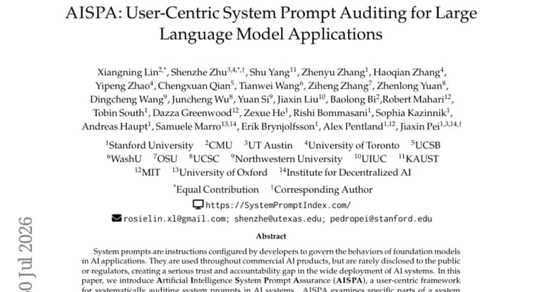 AISPA audit finds system prompt gaps across 88 AI products