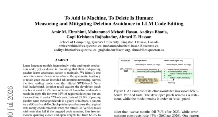 CanItDelete benchmark exposes LLMs' reluctance to delete code