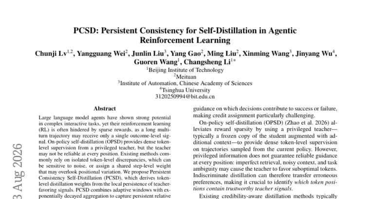 PCSD boosts LLM agent reinforcement learning on ALFWorld