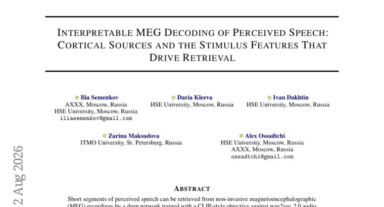 Interpretable MEG decoding traces perceived speech to cortical sources