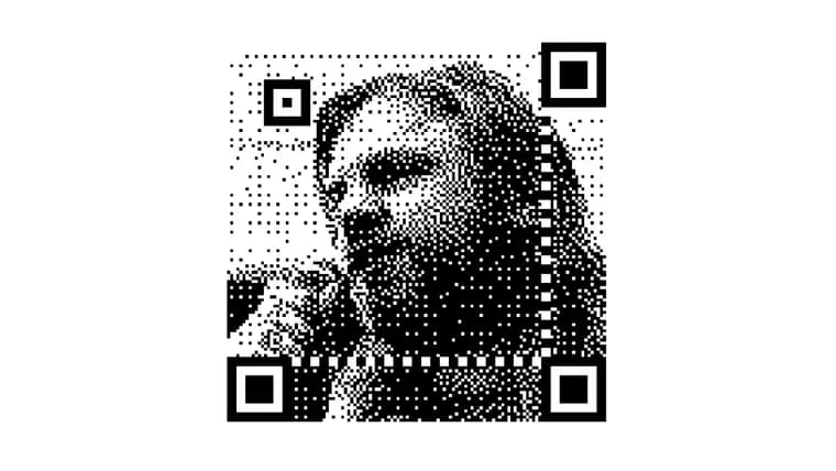 A dithering trick hides a full photo inside a scannable QR code