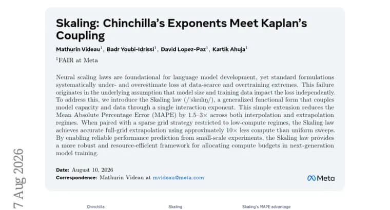 Skaling law cuts scaling-law prediction error by up to 3x