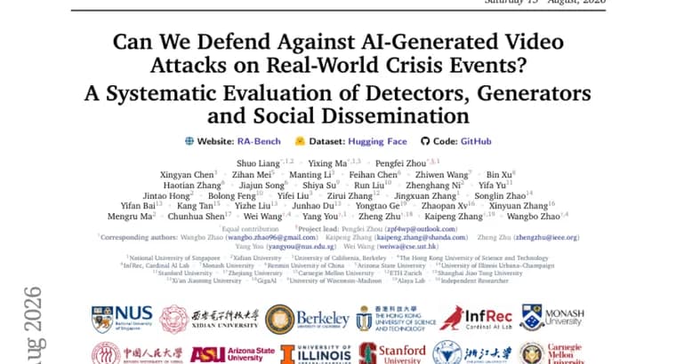 RA-Bench benchmark exposes gaps in AI video detectors for crisis footage