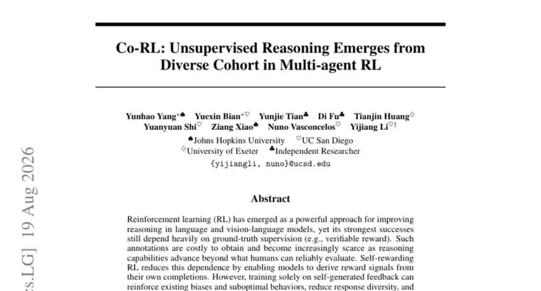 Co-RL trains AI models to reason without labeled data