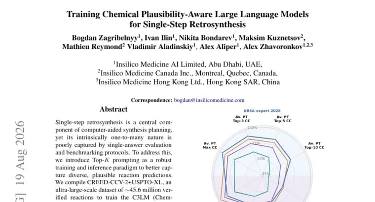 C3LM reaches state of the art in retrosynthesis with Top-K training