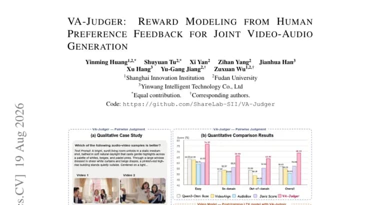 VA-Judger judges AI video-audio generation like humans do