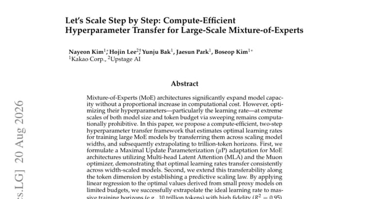 New method predicts optimal learning rates for MoE models without costly sweeps