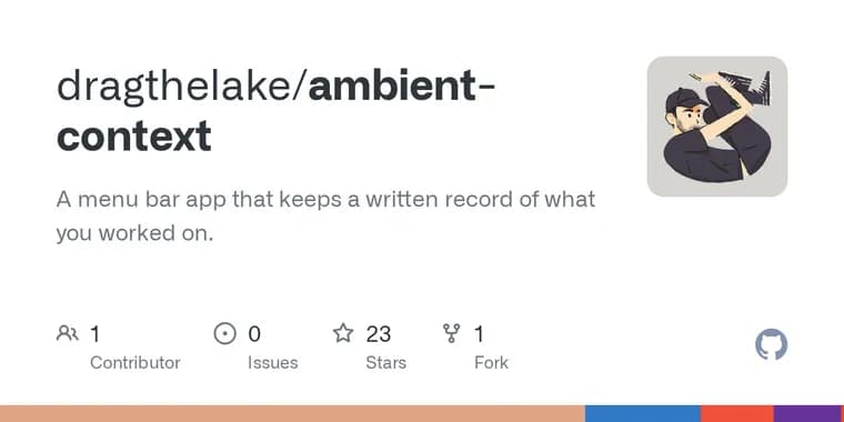 Ambient Context turns your screen into a markdown memory for LLMs