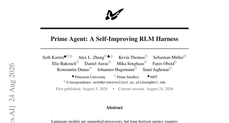 Prime Agent harness lifts ARC-AGI-3 score from 30% to 95.5%