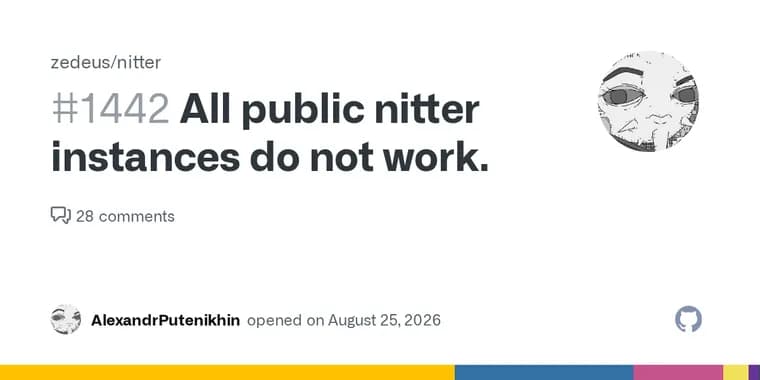 Nitter goes dark after cease-and-desist letters, XCancel reportedly targeted too