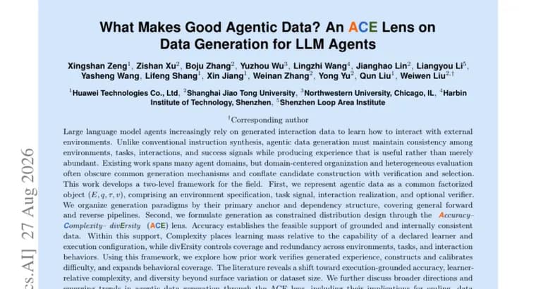 ACE lens organizes how LLM agent training data gets generated