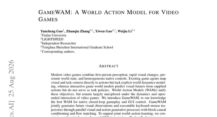GameWAM unifies world models and action policies for games