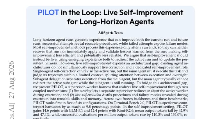 PILOT gives long-horizon AI agents live self-improvement