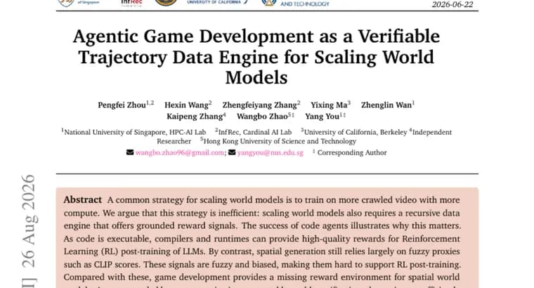 RLHEV proposes game engines as a reward signal for world models