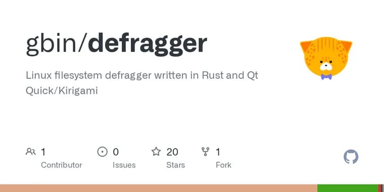 Defragger gives Linux a real graphical disk defragmenter