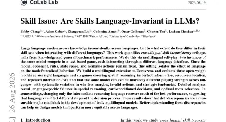 LLM skills vary sharply by language, study finds