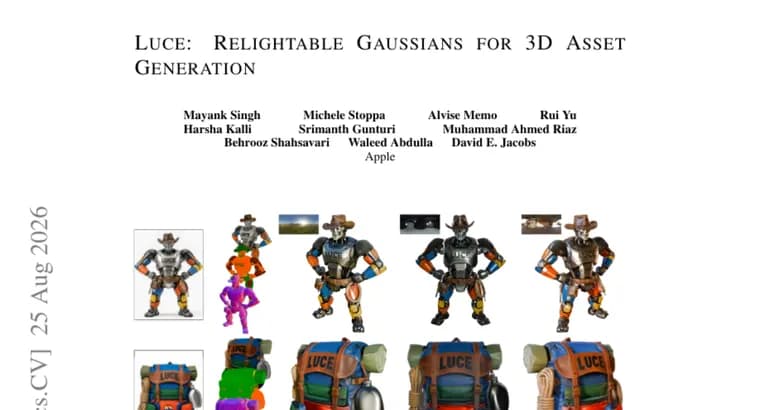 Luce generates relightable 3D assets with PBR materials from a single image
