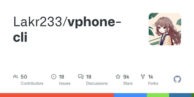 vphone-cli boots a virtual iPhone via Apple's Virtualization.framework