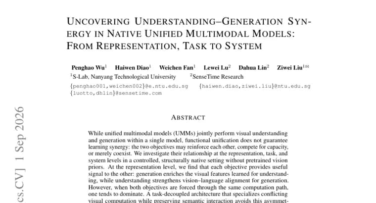 Study finds visual understanding and generation can help or fight each other in unified AI models