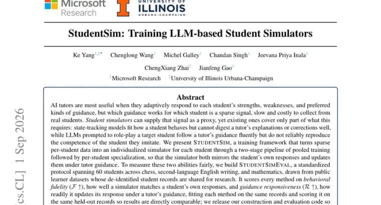 StudentSim outperforms GPT-5.4 at simulating real students
