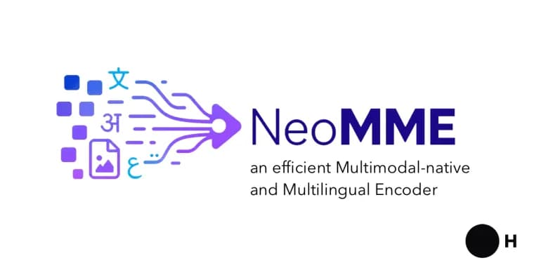 NeoMME encoder matches ColQwen2.5 in document retrieval with 14× fewer parameters
