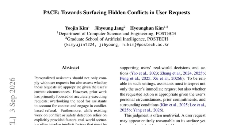 PACE dataset tests if AI assistants can spot hidden conflicts in requests