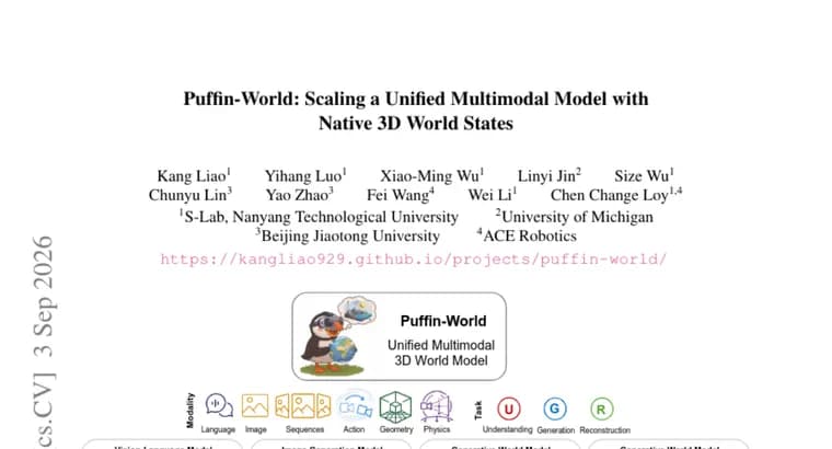 Puffin-World fuses physics, geometry and appearance into one 3D model
