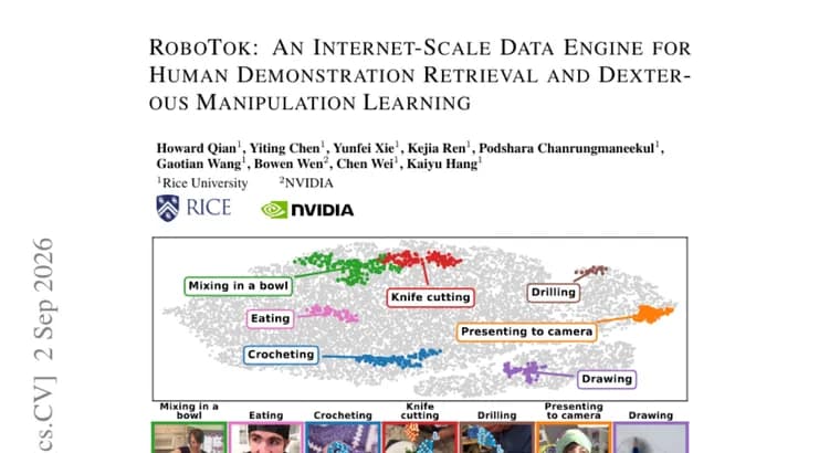 RoboTok mines web video for robot manipulation training