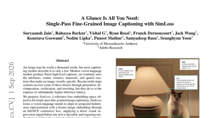 SimLoss trains image captioners to get fine detail in a single pass