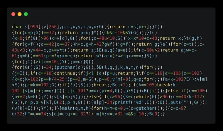 A Python interpreter squeezed into 1024 bytes of C