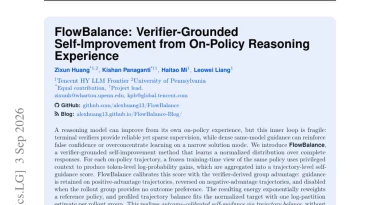 FlowBalance improves Qwen3 math reasoning over FlowRL