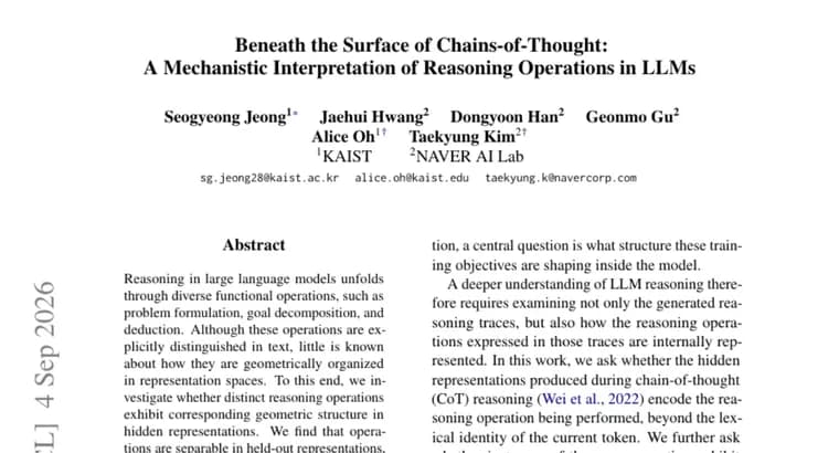 Study maps how LLMs geometrically separate reasoning steps