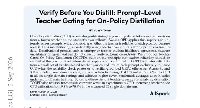 TGOPD verifies teacher reliability before dense distillation