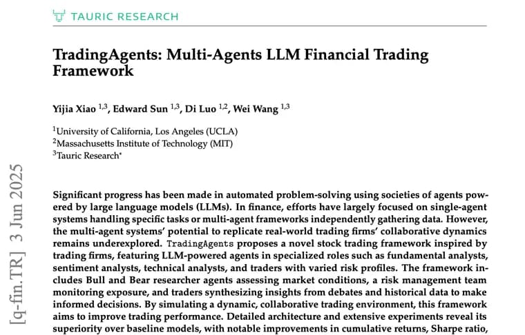 TradingAgents open-sources multi-agent LLM trading framework