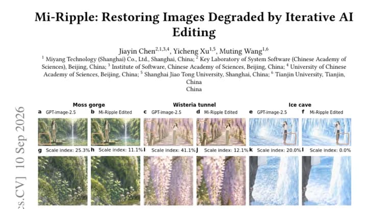 Mi-Ripple removes digital ripple from repeated AI edits