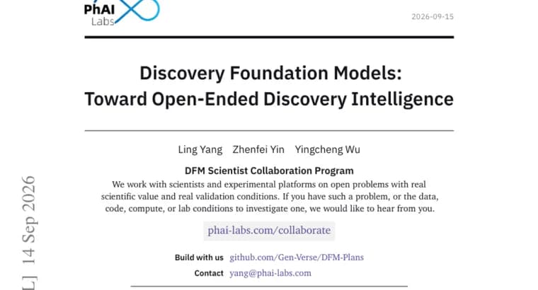 Discovery Foundation Models push AI to discover, not just solve