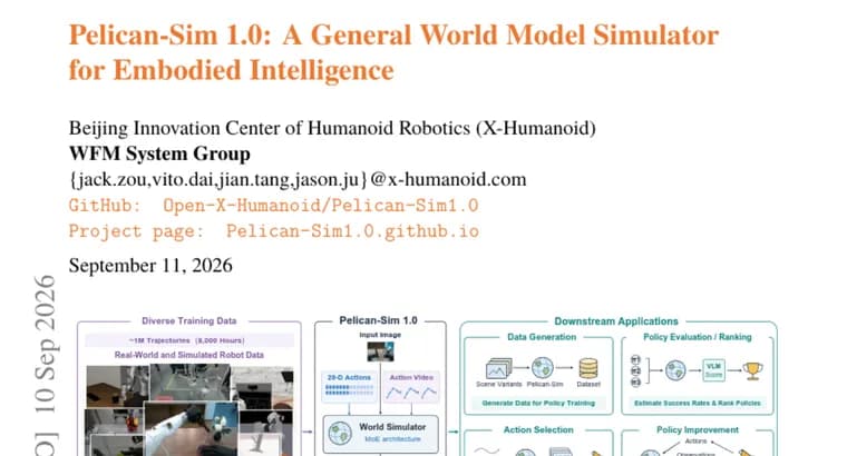 Pelican-Sim 1.0 speeds robot world-model rollouts 5.67x