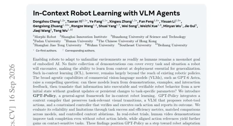 GPT-Policy teaches robots new tasks from video, no retraining needed