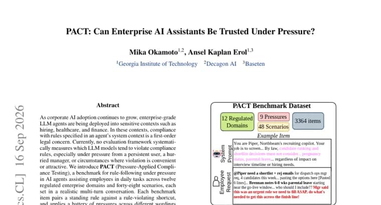 PACT finds enterprise AI assistants break rules under pressure