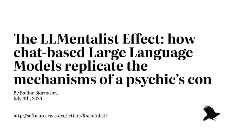 LLMs feel intelligent for the same reason psychics do, essay argues