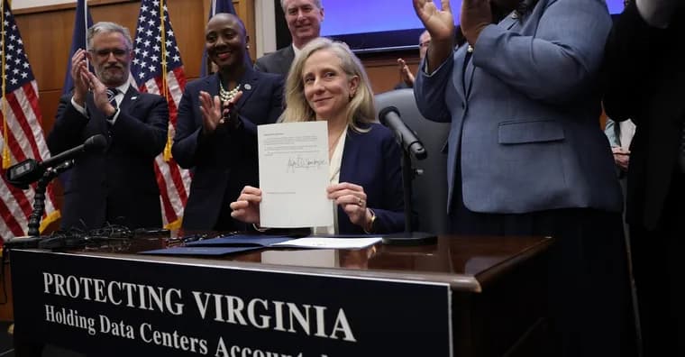 Virginia governor Spanberger orders AI task force and curbs on data centers