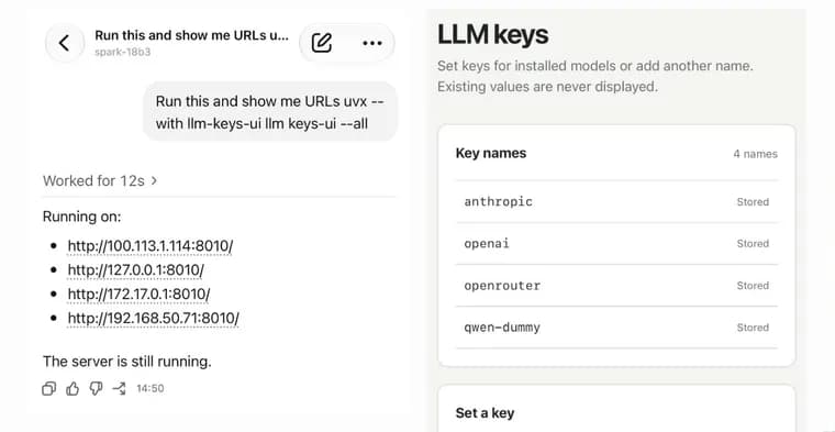 llm-keys-ui plugin lets Codex Remote agents fetch API keys without pasting
