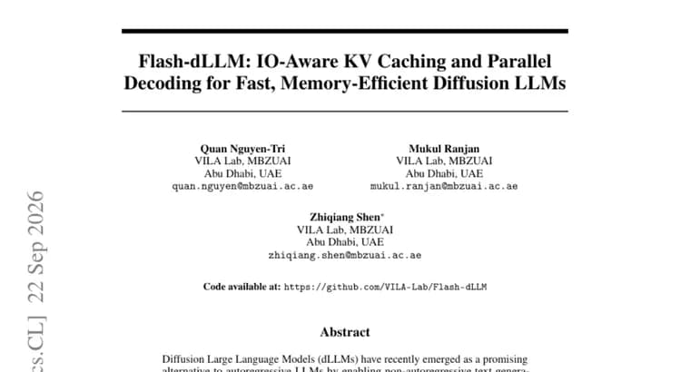 Flash-dLLM speeds up diffusion LLMs by up to 11x