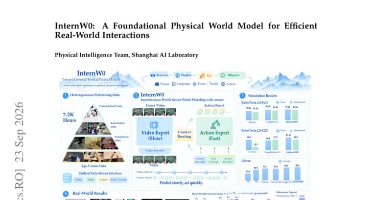 Shanghai AI Laboratory unveils InternW0, a physical world model for robots