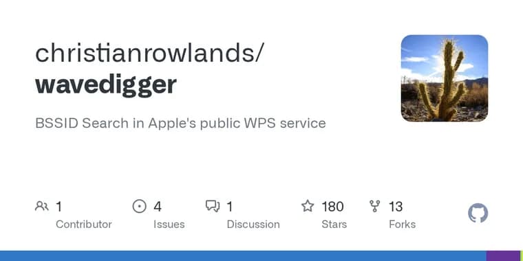 WaveDigger maps Wi-Fi and cell towers by querying Apple's location API