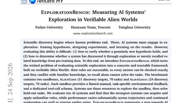 ExplorationBench tests 10 AI systems on rule discovery in verifiable 'Alien Worlds'