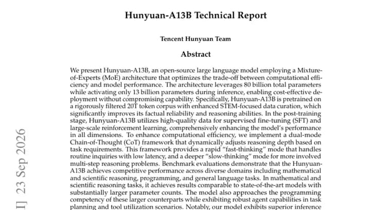 Hunyuan-A13B debuts as 80B MoE model activating just 13B
