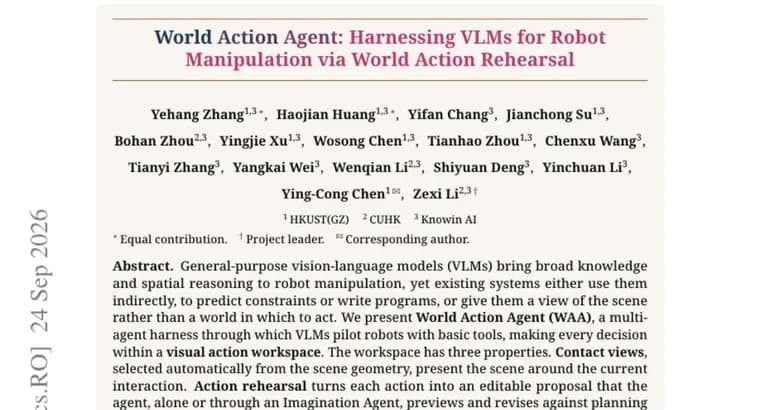 World Action Agent lets VLMs pilot robots, hits 75.6% on LIBERO-Pro