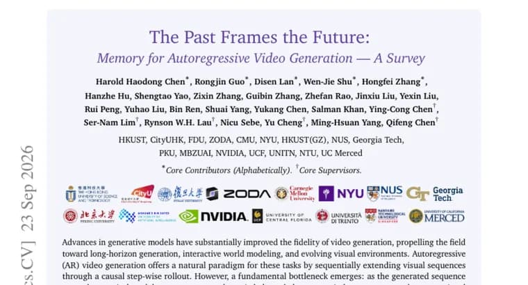 A new survey maps how memory works in autoregressive video generation
